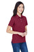 Harriton M265W Womens Easy Blend Wrinkle Resistant Short Sleeve Polo Shirt Wine Model 3q