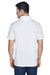 Harriton M315 Mens Polytech Moisture Wicking Short Sleeve Polo Shirt White Model Back