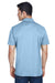 Harriton M315 Mens Polytech Moisture Wicking Short Sleeve Polo Shirt Light Blue Model Back