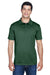 Harriton M315 Mens Polytech Moisture Wicking Short Sleeve Polo Shirt Dark Green Model Front