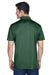 Harriton M315 Mens Polytech Moisture Wicking Short Sleeve Polo Shirt Dark Green Model Back