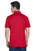 Harriton M315 Mens Polytech Moisture Wicking Short Sleeve Polo Shirt Red Model Back