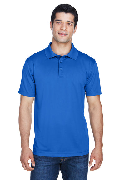 Harriton M315 Mens Polytech Moisture Wicking Short Sleeve Polo Shirt True Royal Blue Model Front