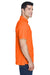 Harriton M315 Mens Polytech Moisture Wicking Short Sleeve Polo Shirt Team Orange Model Side