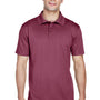 Harriton Mens Polytech Moisture Wicking Short Sleeve Polo Shirt - Maroon - Closeout