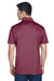 Harriton M315 Mens Polytech Moisture Wicking Short Sleeve Polo Shirt Maroon Model Back