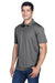 Harriton M315 Mens Polytech Moisture Wicking Short Sleeve Polo Shirt Charcoal Grey Model 3q