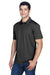 Harriton M315 Mens Polytech Moisture Wicking Short Sleeve Polo Shirt Black Model 3q