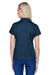 Harriton M315W Womens Polytech Moisture Wicking Short Sleeve Polo Shirt Navy Blue Model Back