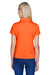 Harriton M315W Womens Polytech Moisture Wicking Short Sleeve Polo Shirt Team Orange Model Back