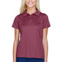 Harriton Womens Polytech Moisture Wicking Short Sleeve Polo Shirt - Maroon - Closeout