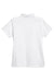 Harriton M315W Womens Polytech Moisture Wicking Short Sleeve Polo Shirt White Flat Back