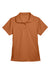 Harriton M315W Womens Polytech Moisture Wicking Short Sleeve Polo Shirt Texas Orange Flat Front