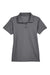 Harriton M315W Womens Polytech Moisture Wicking Short Sleeve Polo Shirt Charcoal Grey Flat Front