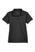 Harriton M315W Womens Polytech Moisture Wicking Short Sleeve Polo Shirt Black Flat Front