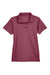 Harriton M315W Womens Polytech Moisture Wicking Short Sleeve Polo Shirt Maroon Flat Front