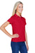 Harriton M315W Womens Polytech Moisture Wicking Short Sleeve Polo Shirt Red Model 3q