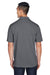 Harriton M345 Mens Advantage Moisture Wicking Short Sleeve Polo Shirt Dark Charcoal Grey Model Back