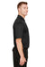 Harriton M348 Mens Advantage Performance Moisture Wicking Short Sleeve Polo Shirt Black Model Side