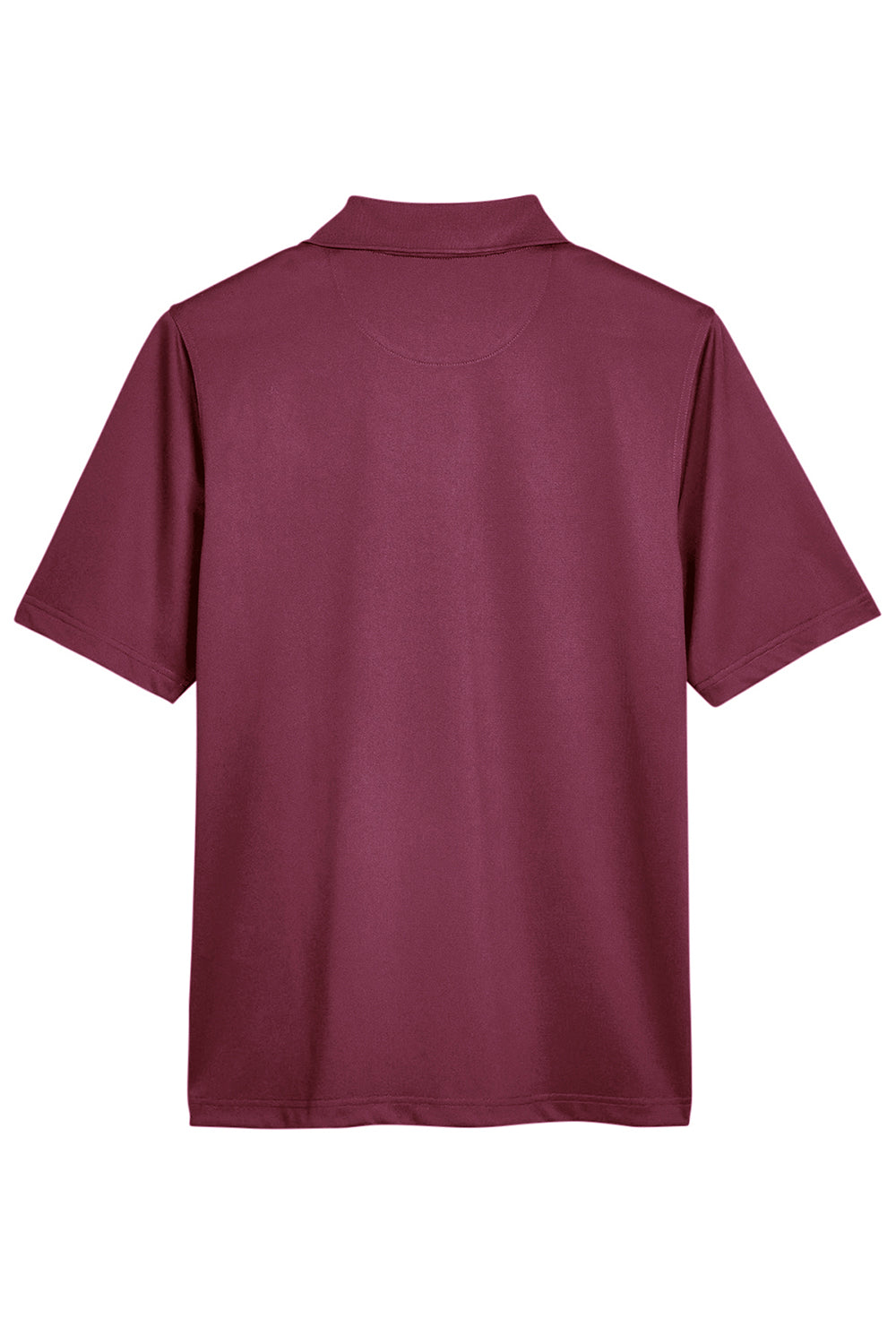 Harriton M348 Mens Advantage Performance Moisture Wicking Short Sleeve Polo Shirt Maroon Flat Back