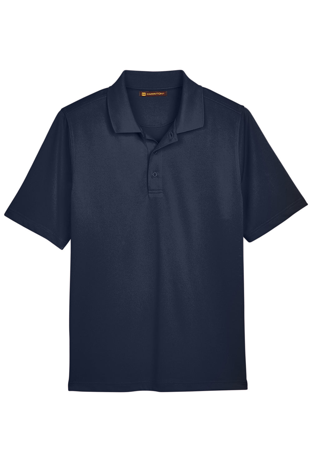 Harriton M348 Mens Advantage Performance Moisture Wicking Short Sleeve Polo Shirt Dark Navy Blue Flat Front