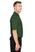 Harriton M348 Mens Advantage Performance Moisture Wicking Short Sleeve Polo Shirt Dark Green Model Side