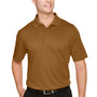 Harriton Mens Advantage Performance Moisture Wicking Short Sleeve Polo Shirt - Duck Brown