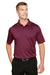 Harriton M348 Mens Advantage Performance Moisture Wicking Short Sleeve Polo Shirt Maroon Model Front