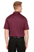 Harriton M348 Mens Advantage Performance Moisture Wicking Short Sleeve Polo Shirt Maroon Model Back