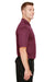 Harriton M348 Mens Advantage Performance Moisture Wicking Short Sleeve Polo Shirt Maroon Model Side