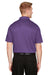 Harriton M348 Mens Advantage Performance Moisture Wicking Short Sleeve Polo Shirt Team Purple Model Back