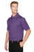 Harriton M348 Mens Advantage Performance Moisture Wicking Short Sleeve Polo Shirt Team Purple Model 3q