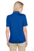 Harriton M348W Womens Advantage Performance Moisture Wicking Short Sleeve Polo Shirt True Royal Blue Model Back