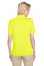 Harriton M348W Womens Advantage Performance Moisture Wicking Short Sleeve Polo Shirt Safety Yellow Model Back