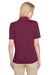 Harriton M348W Womens Advantage Performance Moisture Wicking Short Sleeve Polo Shirt Maroon Model Back