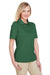 Harriton M348W Womens Advantage Performance Moisture Wicking Short Sleeve Polo Shirt Dark Green Model 3q