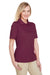 Harriton M348W Womens Advantage Performance Moisture Wicking Short Sleeve Polo Shirt Maroon Model 3q