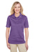 Harriton M348W Womens Advantage Performance Moisture Wicking Short Sleeve Polo Shirt Team Purple Model Front