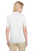 Harriton M348W Womens Advantage Performance Moisture Wicking Short Sleeve Polo Shirt White Model Back