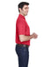 Harriton M354 Mens Moisture Wicking Short Sleeve Polo Shirt Red Model Side