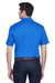 Harriton M354 Mens Moisture Wicking Short Sleeve Polo Shirt True Royal Blue Model Back