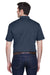 Harriton M354 Mens Moisture Wicking Short Sleeve Polo Shirt Navy Blue Model Back