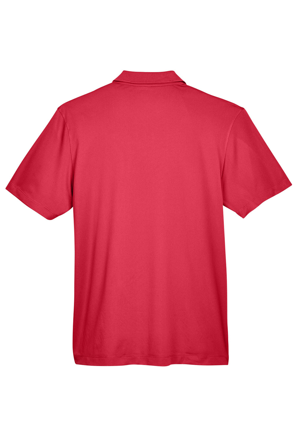 Harriton M354 Mens Moisture Wicking Short Sleeve Polo Shirt Red Flat Back