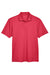 Harriton M354 Mens Moisture Wicking Short Sleeve Polo Shirt Red Flat Front