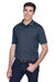 Harriton M354 Mens Moisture Wicking Short Sleeve Polo Shirt Navy Blue Model 3q