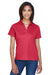 Harriton M354W Womens Moisture Wicking Short Sleeve Polo Shirt Red Model Front