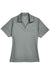 Harriton M354W Womens Moisture Wicking Short Sleeve Polo Shirt Charcoal Grey Flat Front