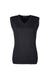 Harriton M415W Womens Pilbloc Pill Resistant V-Neck Sweater Vest Black Flat Front