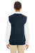 Harriton M415W Womens Pilbloc Pill Resistant V-Neck Sweater Vest Dark Navy Blue Model Back