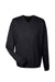 Harriton M420 Mens Pilbloc Pill Resistant V-Neck Long Sleeve Sweater Black Flat Front